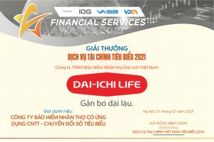 Dai Ichi Life nhan giai thuong cong ty BHNT co ung dung cong nghe