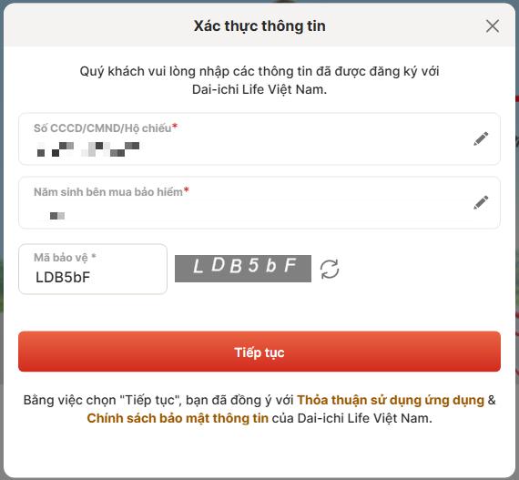 xac thuc thong tin ben mua bao hiem dai ichi