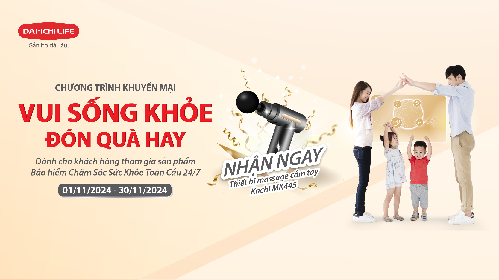 Dai-ichi Life Việt Nam triển khai chương trình khuyến mại "Vui Sống Khỏe, Đón Quà Hay"