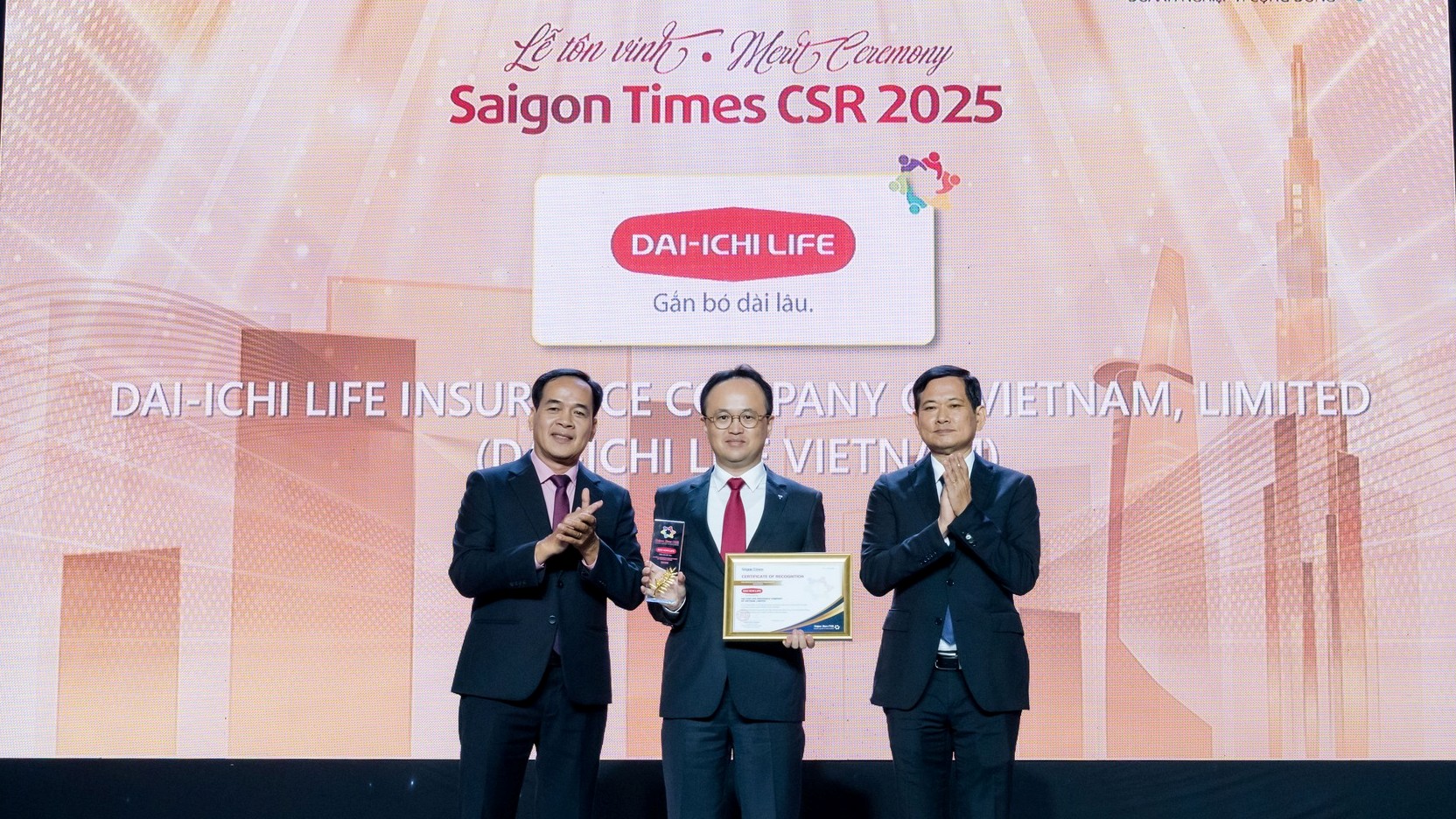 Dai-ichi Life Việt Nam được vinh danh “Doanh nghiệp Vì Cộng đồng – Saigon Times CSR” lần thứ 7 liên tiếp (2019 - 2025)