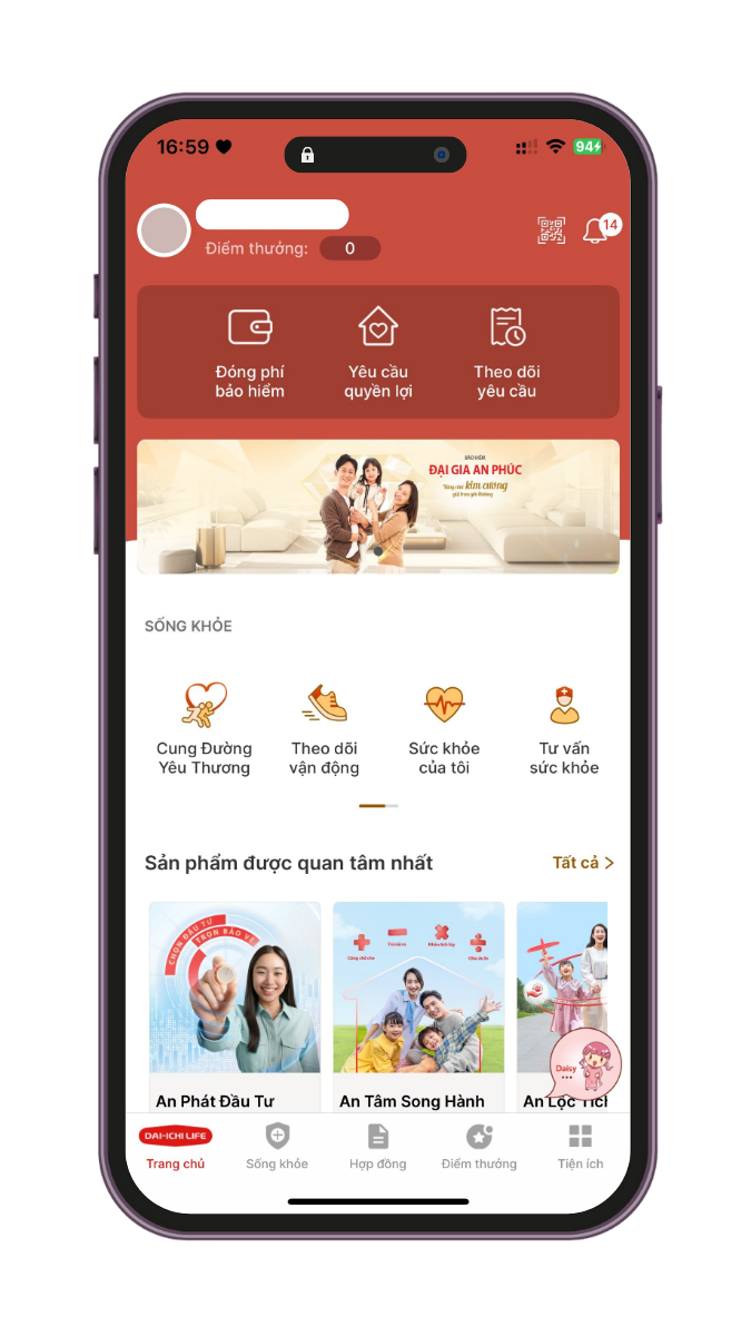 Hướng dẫn tự thay đổi định kỳ đóng phí trên ứng dụng Dai-ichi Connect 5 giao dien ung dung dai ichi connect